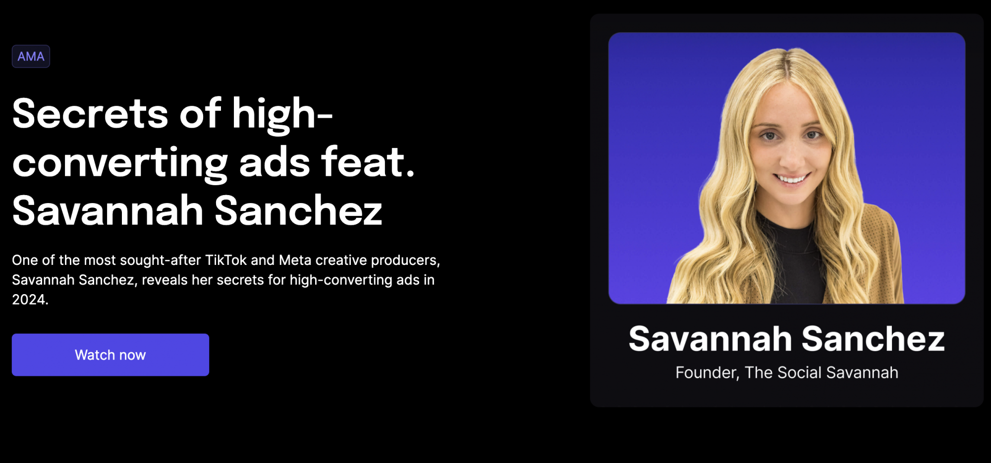 Secrets of high-converting ads feat. Savannah Sanchez