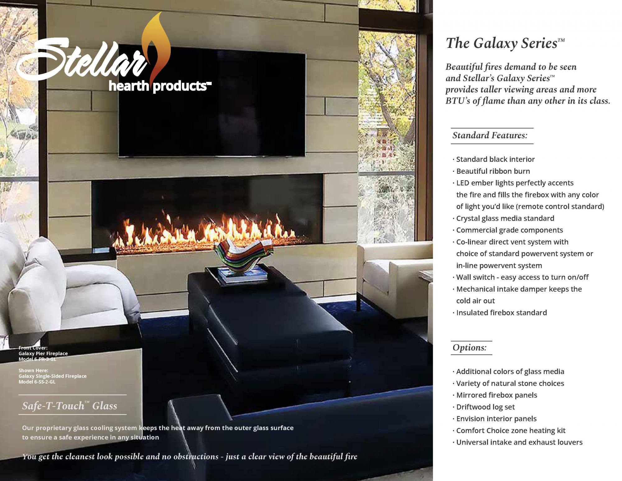 Modern Fireplace Mantel Stellar Galaxy Bay California