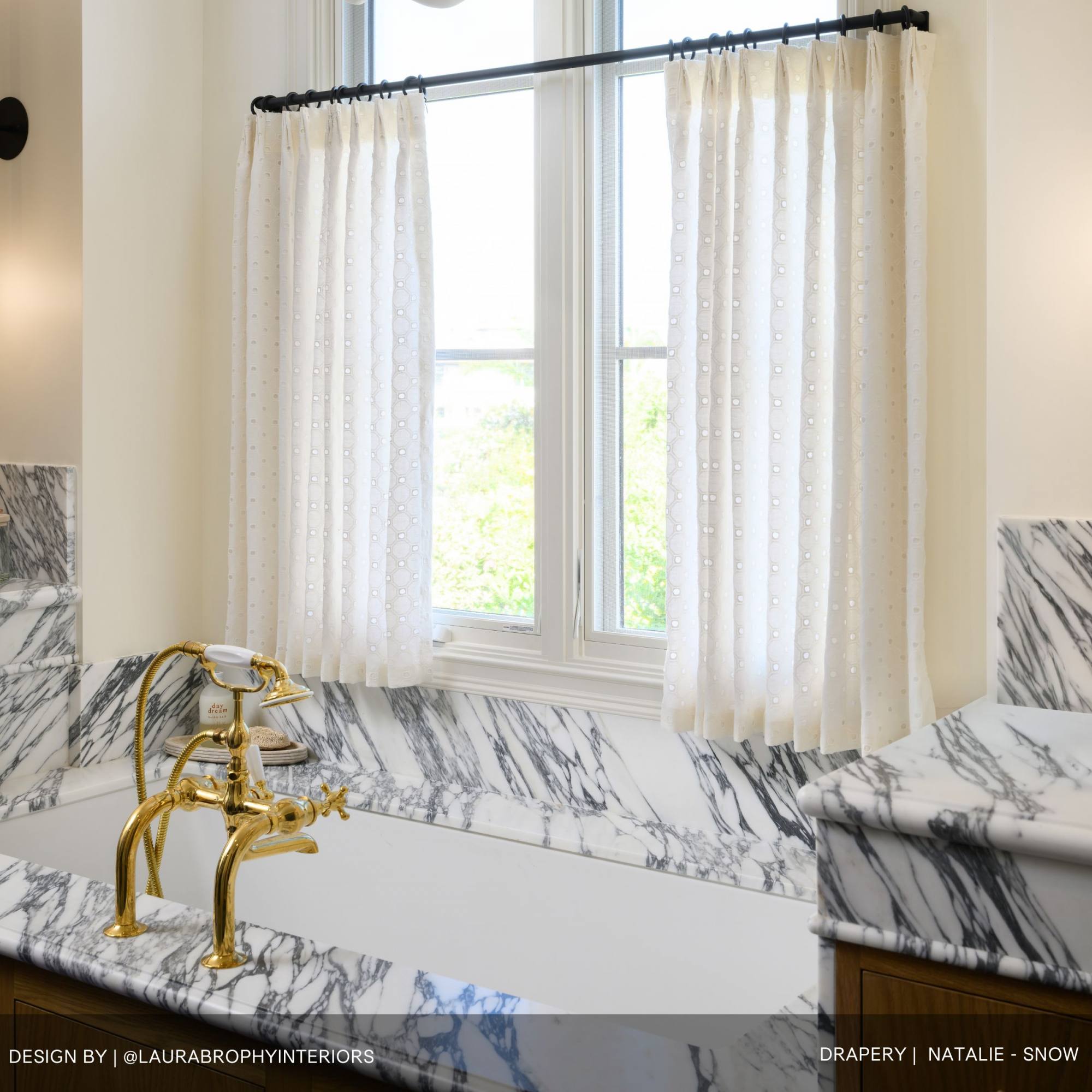 Natalie - Snow Cafe Curtain