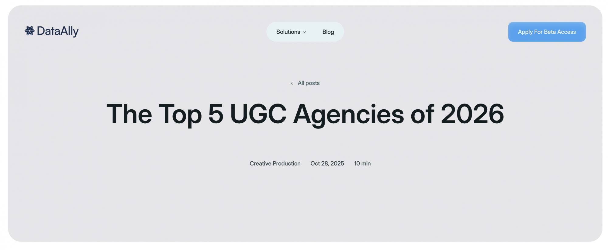 The Top 5 UGC Agencies of 2026