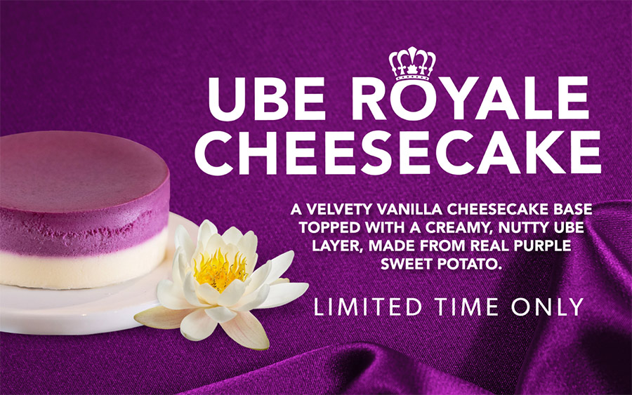 WABA GRILL UNVEILS UBE ROYALE CHEESECAKE,  BRINGING A POP OF PURPLE AND SWEET TWIST TO ITS MENU