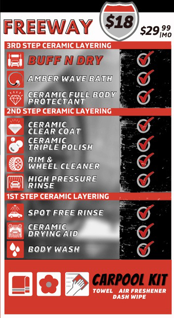Wash Menu