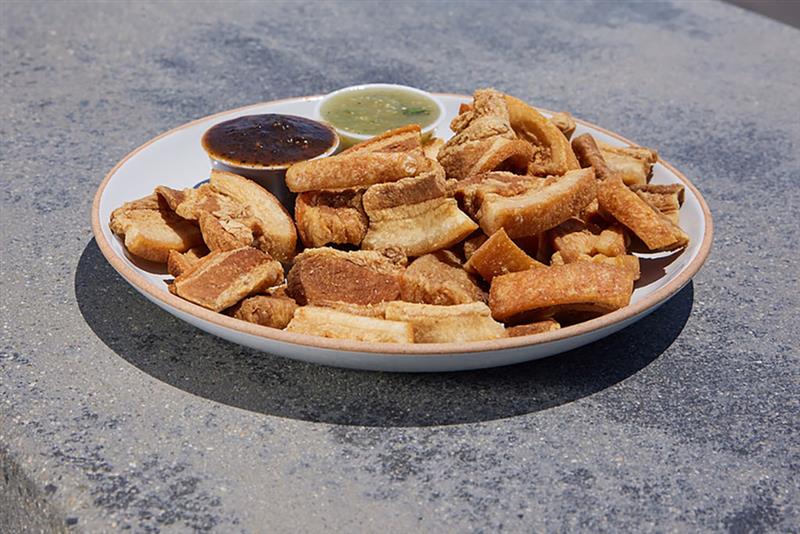 Fresh Chicharrones with Salsa Verde
